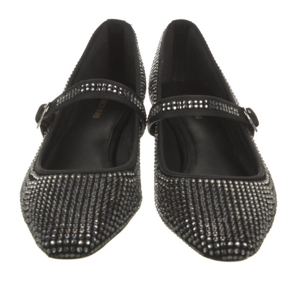 Veronica Beard Cade Crystal Studded Embellished Mary Jane Ballerina Pumps Sz 10 - Picture 6 of 10